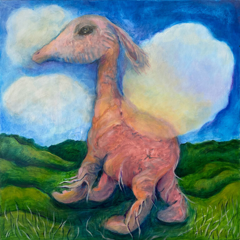 Cloud Creature - 12in x 12in - Oil on Board